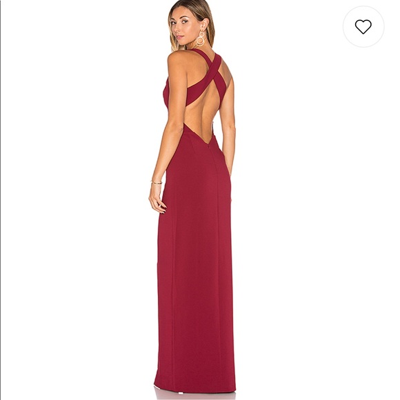 X REVOLVE ARIES MAXI Burgundy/Red Formal Dress! - Picture 2 of 8